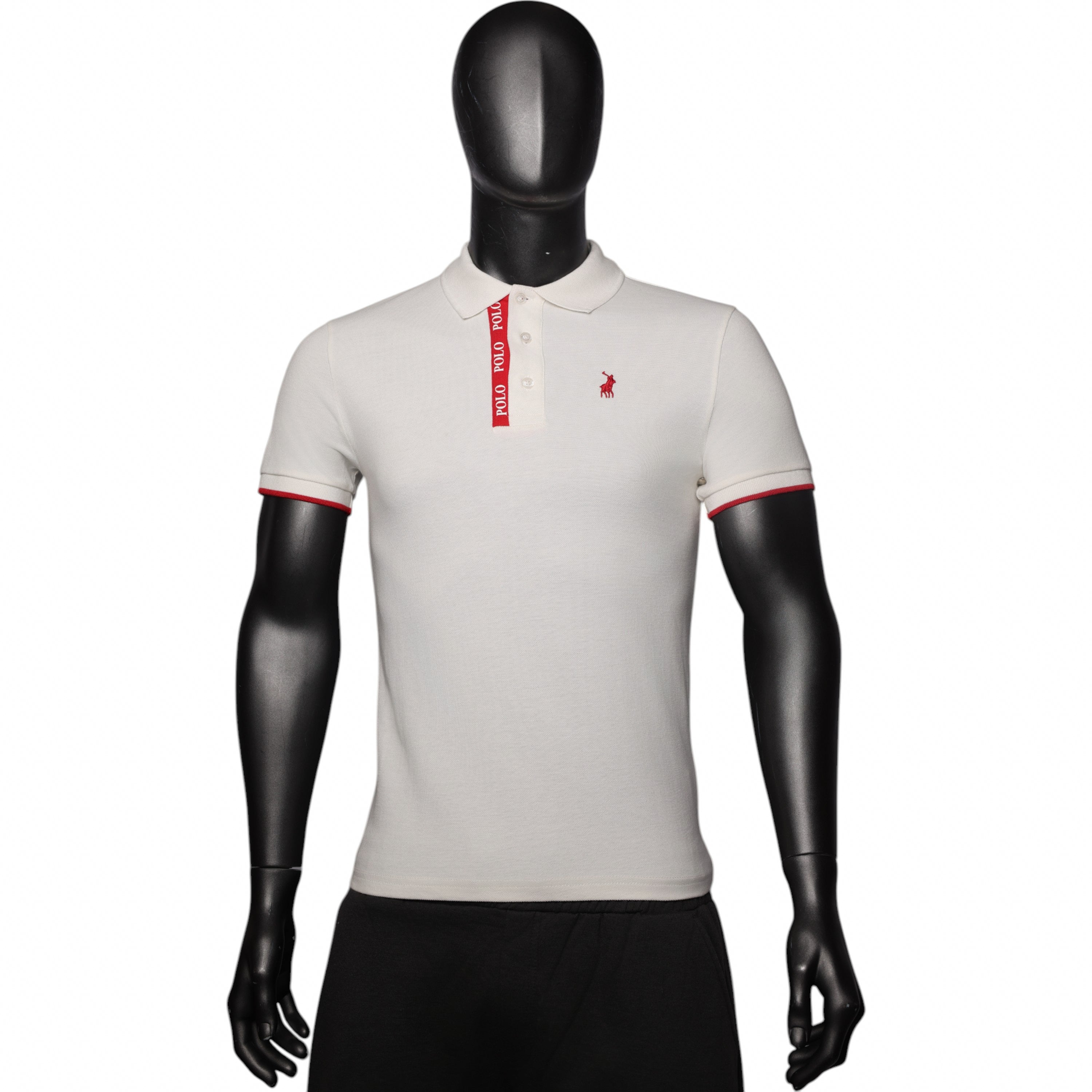 Polo Golfer Logo Placket White